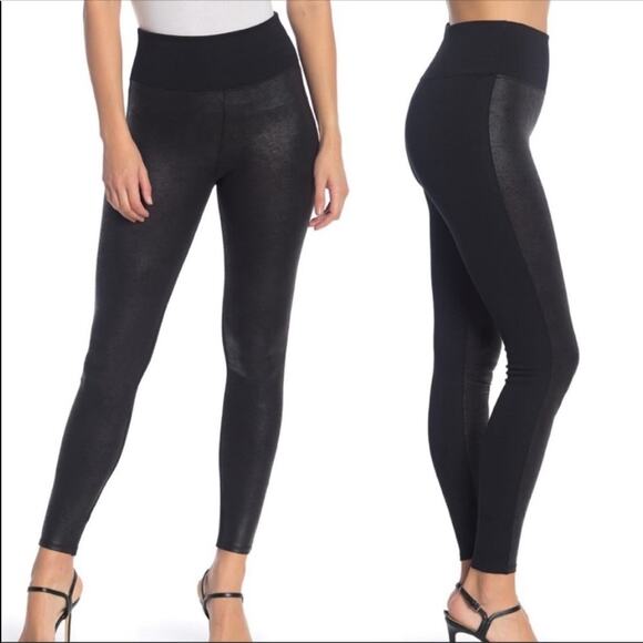 SPANX Faux Leather Panel Leggings - Picture 1 of 4